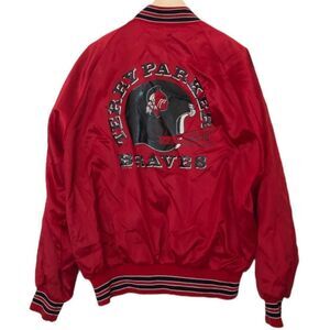 Pla-Jac Dunbrooke Red Jacket Indian Terry Parker Braves Florida Vintage 1983 XL